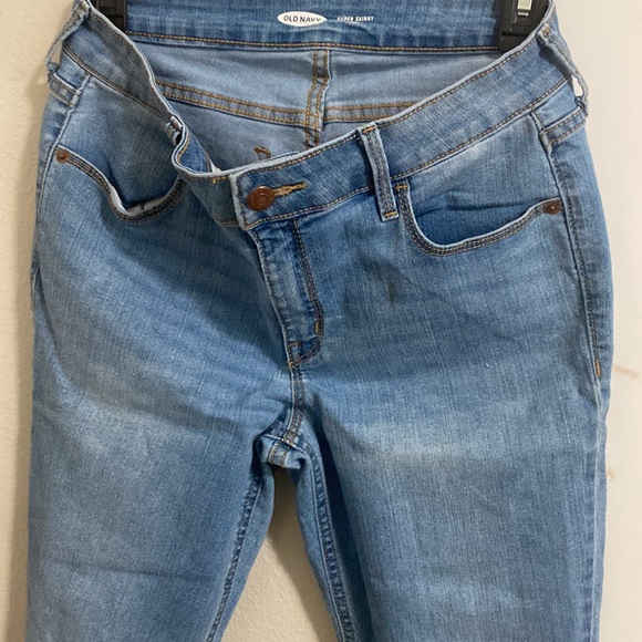 Old Navy Super Skinny Ankle Jeans Light Blue Size 8 with pockets, Light Denim - Picture 10 of 10